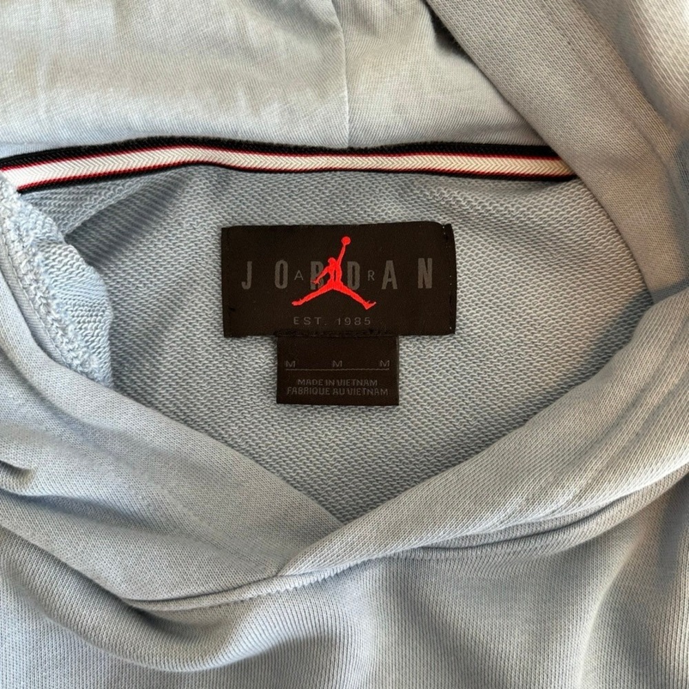 Nike Air Jordan MVP Hoodie Blue Script Logo Pullover Medium - Picture 4 of 9